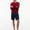 New York Label Plissierte Woll-Chino-Shorts