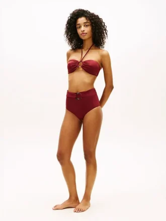 O-Ring-Halter-Bandeau-Bikini-Oberteil