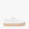 Plateausneaker aus Canvas mit gemischter Textur Plateausneaker aus Canvas mit gemischter Textur
