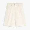 Plissierte Popeline-Shorts