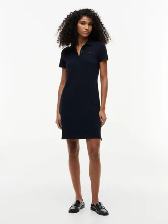 Polo-Kleid aus Stretch-Baumwolle in klassischer Passform
