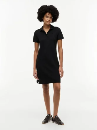 Polo-Kleid aus Stretch-Baumwolle in klassischer Passform