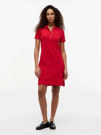 Polo-Kleid aus Stretch-Baumwolle in klassischer Passform