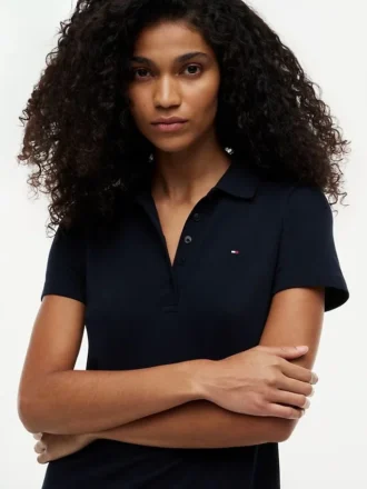 Polo-Kleid aus Stretch-Baumwolle in klassischer Passform