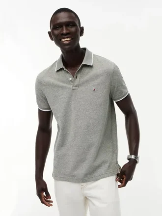 Polohemd aus Leinenmischung mit Regular Fit Polohemd aus Leinenmischung mit Regular Fit
