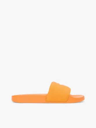 Pool-Slides mit gesticktem Schriftzug-Monogramm