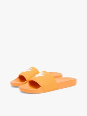 Pool-Slides mit gesticktem Schriftzug-Monogramm