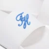 Pool-Slides mit gesticktem Schriftzug-Monogramm Pool-Slides mit gesticktem Schriftzug-Monogramm