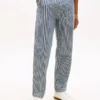 Railroad Stripe Loose Straight Jeans