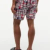 Regular Fit 7″ Patchwork Madras Shorts