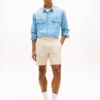 Regular Fit 7″ Shorts aus Baumwoll-Leinen-Mischung