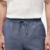 Regular Fit 7″ Shorts aus Baumwoll-Leinen-Mischung