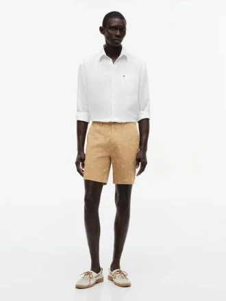 Regular Fit 7″ Shorts mit Ankerprint