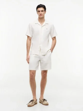 Regular Fit 8″ Shorts aus Leinenmischung