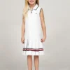 Ärmelloses Plissee-Polo-Kleid für Kinder
