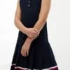 Ärmelloses Plissee-Polo-Kleid für Kinder