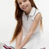 Ärmelloses Plissee-Polo-Kleid für Kinder