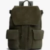 Rucksack mit Klappe aus Wildleder