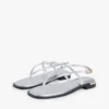 Sandale aus Metallic-Leder Sandale aus Metallic-Leder