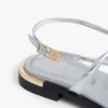 Sandale aus Metallic-Leder Sandale aus Metallic-Leder