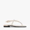 Sandalen aus Leder mit Metallic-Akzenten