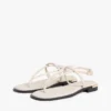 Sandalen aus Leder mit Metallic-Akzenten