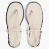 Sandalen aus Leder mit Metallic-Akzenten