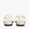 Sandalen aus Leder mit Metallic-Akzenten