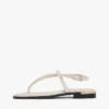 Sandalen aus Leder mit Metallic-Akzenten
