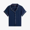Schlafanzug-Set mit kontrastfarbenen Säumen an den Shorts Schlafanzug-Set mit kontrastfarbenen Säumen an den Shorts