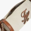 Script Monogram Leinen-Tasche mit Kettenriemen Script Monogram Leinen-Tasche mit Kettenriemen