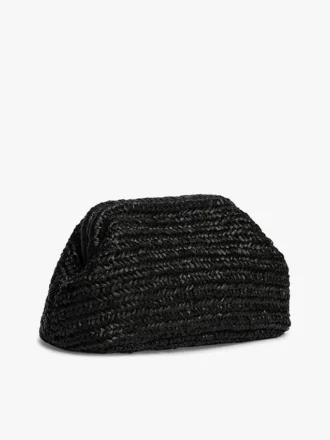 Script Monogram Raffia Clutch Script Monogram Raffia Clutch