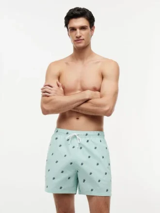 Script Monogram Striped 5″ Badehose