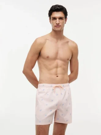 Script Monogram Striped 5″ Badehose
