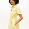 Shirtkleid aus Leinen-Baumwoll-Mischung mit Gürtel Shirtkleid aus Leinen-Baumwoll-Mischung mit Gürtel