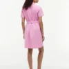 Shirtkleid aus Leinen-Baumwoll-Mischung mit Gürtel Shirtkleid aus Leinen-Baumwoll-Mischung mit Gürtel