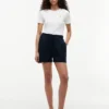 Shorts aus Leinen-Baumwoll-Mischung