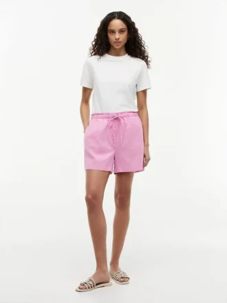 Shorts aus Leinen-Baumwoll-Mischung
