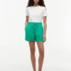 Shorts aus Leinen-Baumwoll-Mischung
