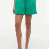 Shorts aus Leinen-Baumwoll-Mischung