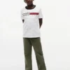 Signature Flag Stripe Logo T-Shirt für Kinder