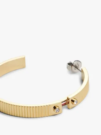 Signature Stripe Ridged Hoop Earring Signature Stripe Ridged Hoop Earring