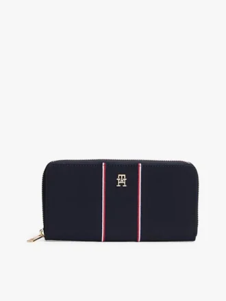 Signature Stripe Zip Wallet