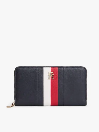 Signature Stripe Zip Wallet