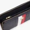 Signature Stripe Zip Wallet