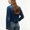Slim Fit Dark Wash Stretch-Jeansjacke Slim Fit Dark Wash Stretch-Jeansjacke