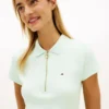 Slim-Fit-Polo mit Reißverschluss