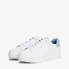 Sneaker mit Plateausohle aus Ledermix Sneaker mit Plateausohle aus Ledermix