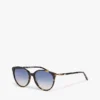 Sonnenbrille mit auffälligem Schmetterlingsrahmen