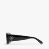 Sonnenbrille mit markantem rechteckigem Rahmen Sonnenbrille mit markantem rechteckigem Rahmen